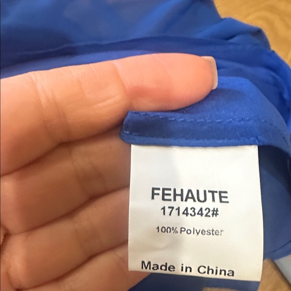 Fehaute SIZE 6 Elegant Blue Dress EXCELLENT CONDITION - Picture 6 of 7
